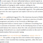 New Study Shows Truth About Harm Reduction Through Vaping